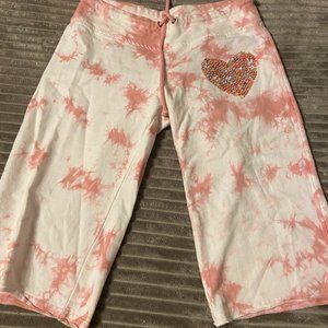 Twisted Heart Flare Capri style Sweat Pants
